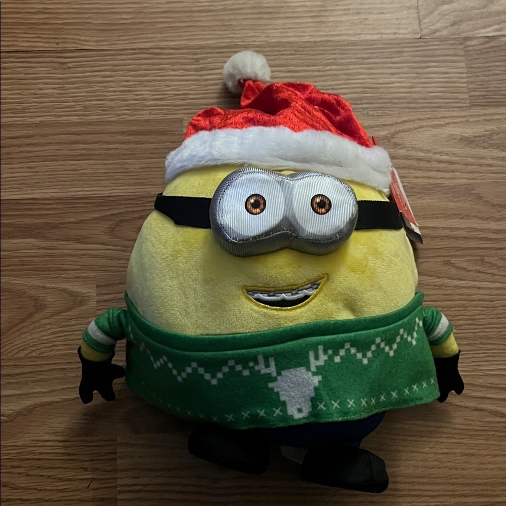 Holiday Plush Toy with Santa Hat